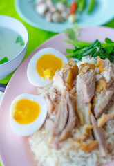 Rice with Stewed pork leg