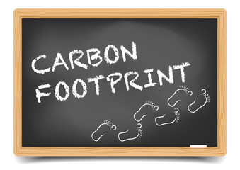 Obraz premium Blackboard Carbon Footprint