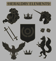 Heraldry elements isolated