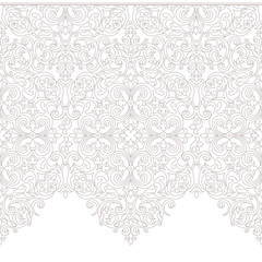 Vector ornate seamless border in Eastern style.