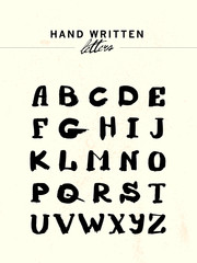 Hand written font design.