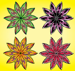 Decorative floral organic natural textured vector illustration