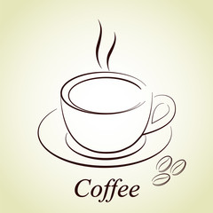 Mug of fragrant coffee