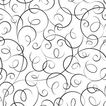 Seamless abstract liana twisted tendril background