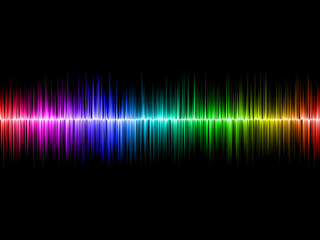 Rainbow Soundwave with Black Background