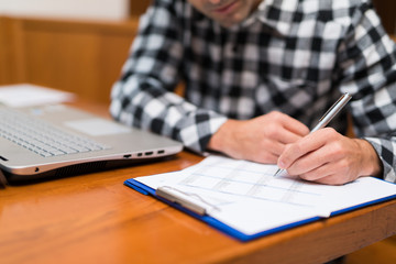 Man working at home