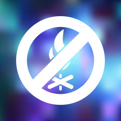 ban on fires icon