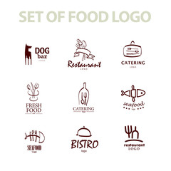 Food logo templates design.