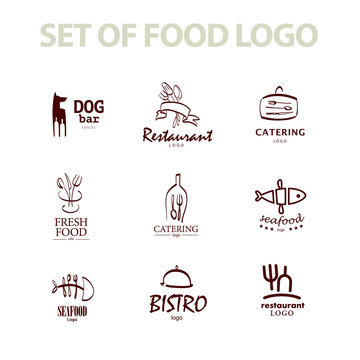 Food logo templates design.