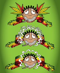 cannabis marijuana happy recreational smoker vector illustration