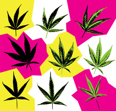 cannabis marijuana leaf symbol design