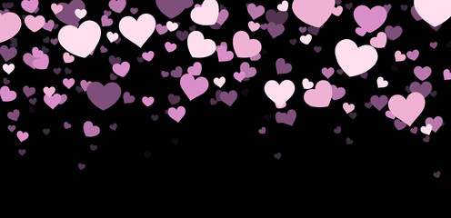 Valentine background with hearts.
