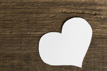 White paper heart