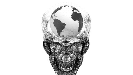 Skull Earth graphics 02 W