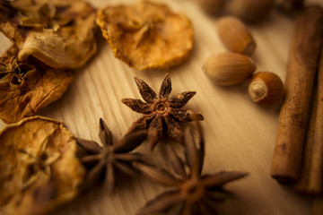 Cinnamon sticks and star anise