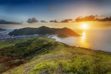 Obraz premium Sunset in Tai O, Hong Kong