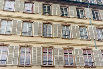 Fototapeta premium Facade with windows and shutters