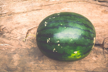 watermelon on wooden table background
