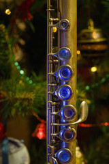Old flute near a New Year tree © Demian