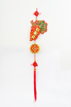 Traditional chinese decoration:Chinese Charm ,calligraphy mean good luck
