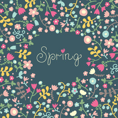 Cute greeting card. Vector illustration