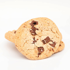 Chocolate Chip Cookie on white background