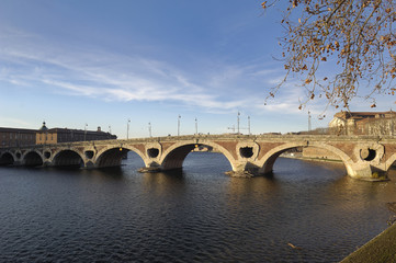 Fototapeta na wymiar Pont Neuf in Toulouse, France