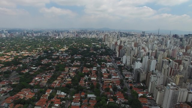 Aerial View of Sao Paulo Skyscrapers, Brazil