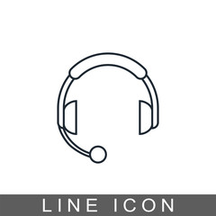 icon headphones with microphone