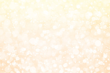 Obraz na płótnie Canvas white gold glitter bokeh with stars abstract background