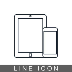 icon mobile smartphone and tablet