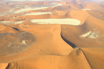 Fototapeta na wymiar Sossusvlei: Flying over the Namib Desert