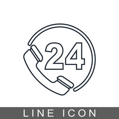 icon phone tube call 24