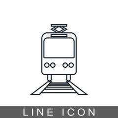 Naklejka premium icon tram