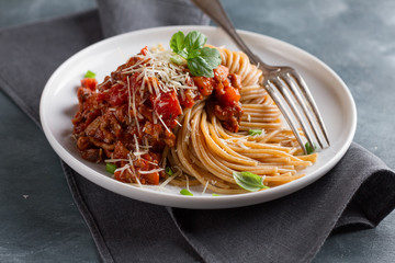 Wholegrain pasta spaghetti