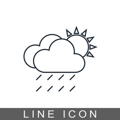 rain cloud sun meteo icon