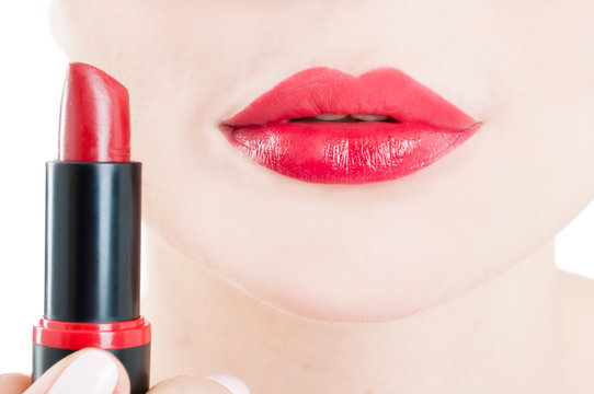 Red lips and listick