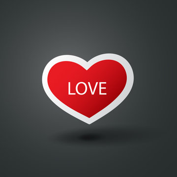 Heart Design Icon - Happy Valentine's Day Card or Icon
