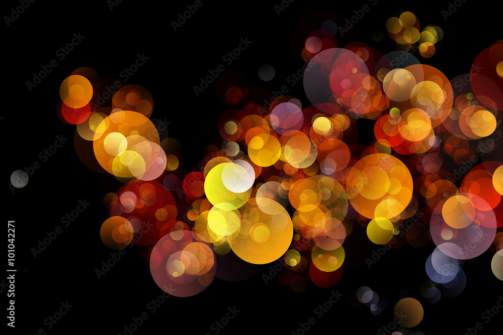 Poster abstract background colourful bokeh circles.