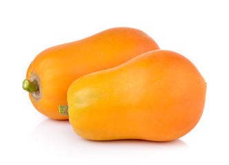 papaya on white background