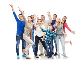 Obraz premium group of smiling people having fun