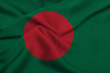 Bangladesh Flag design on Silk Fabric