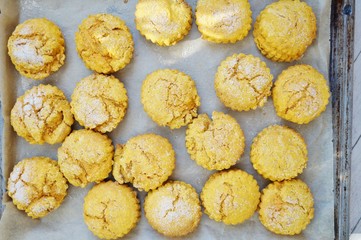 Baking sweet potato scones