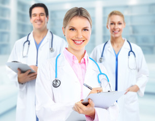 Fototapeta premium Group of hospital doctors.