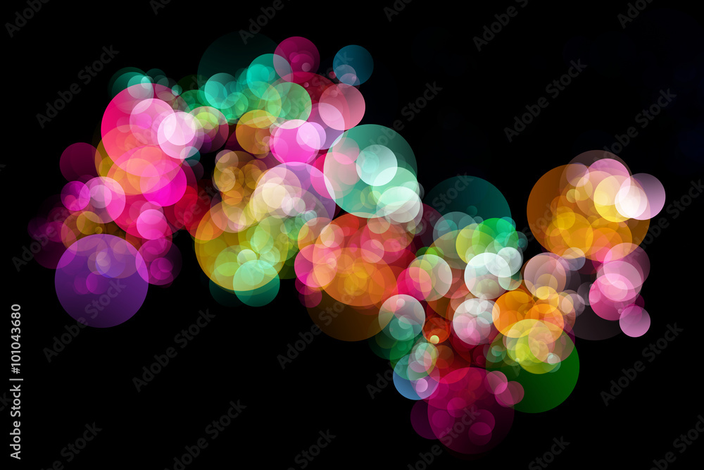 Aufkleber abstract background colourful bokeh circles.