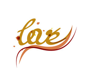 Fototapeta premium Love lettering word
