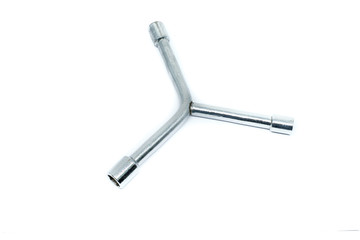 triple ring wrench isolated on white background