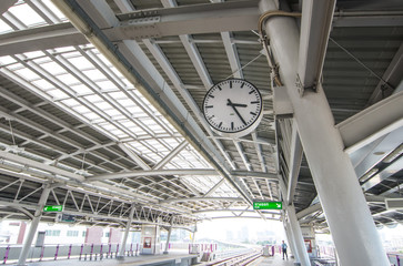 Clock on the skytrain station