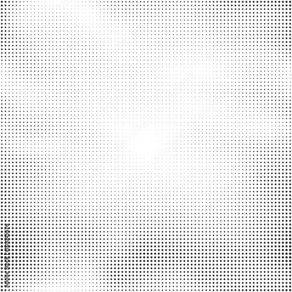 Poster halftone seamless vector background. abstract halftone effect with black dots on white background