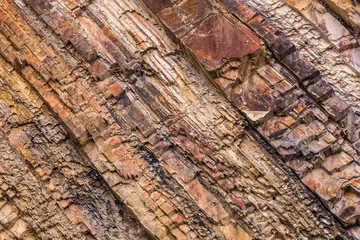 Natural background - Red stripped rock texture